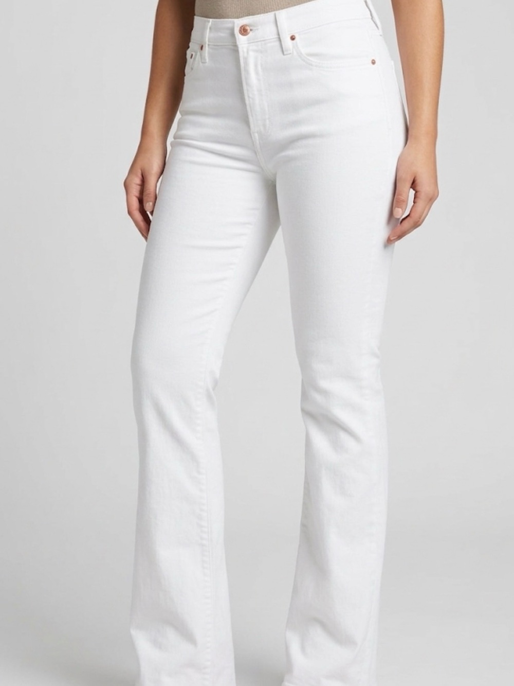 Madewell White Bootcut Jeans